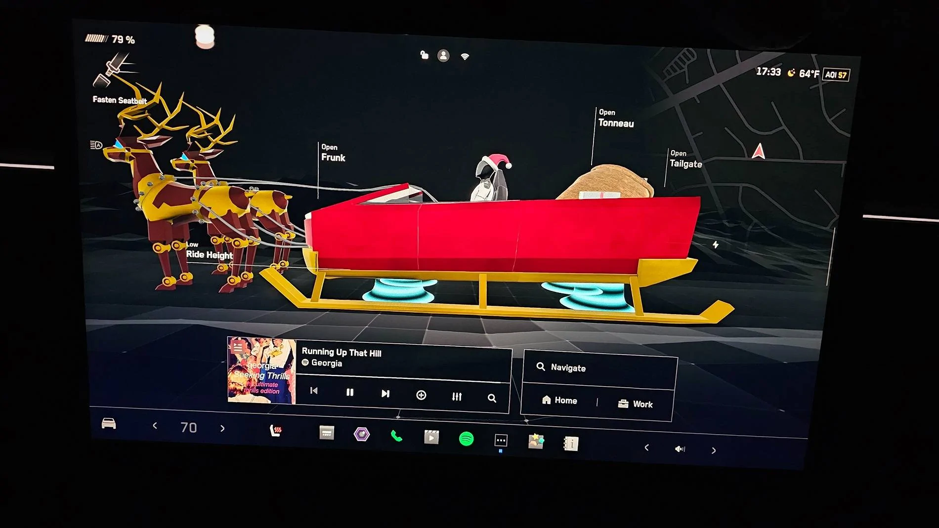 Tesla Cybertruck Tesla Holiday Update 2024 begins rolling out (via 2024.44.25.2 software update)! 20241223_173345