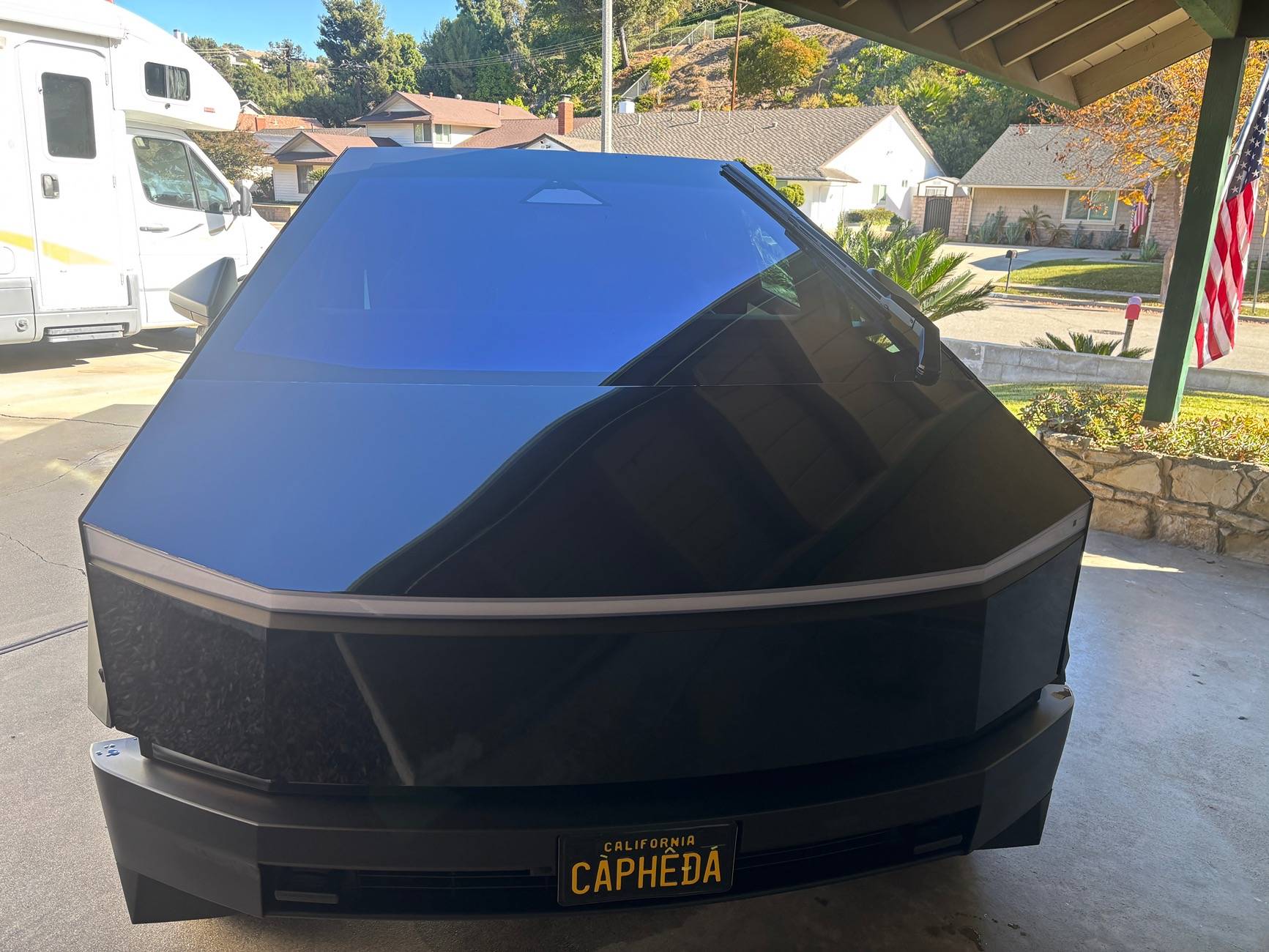 Tesla Cybertruck Front License Plate in California IMG_5465