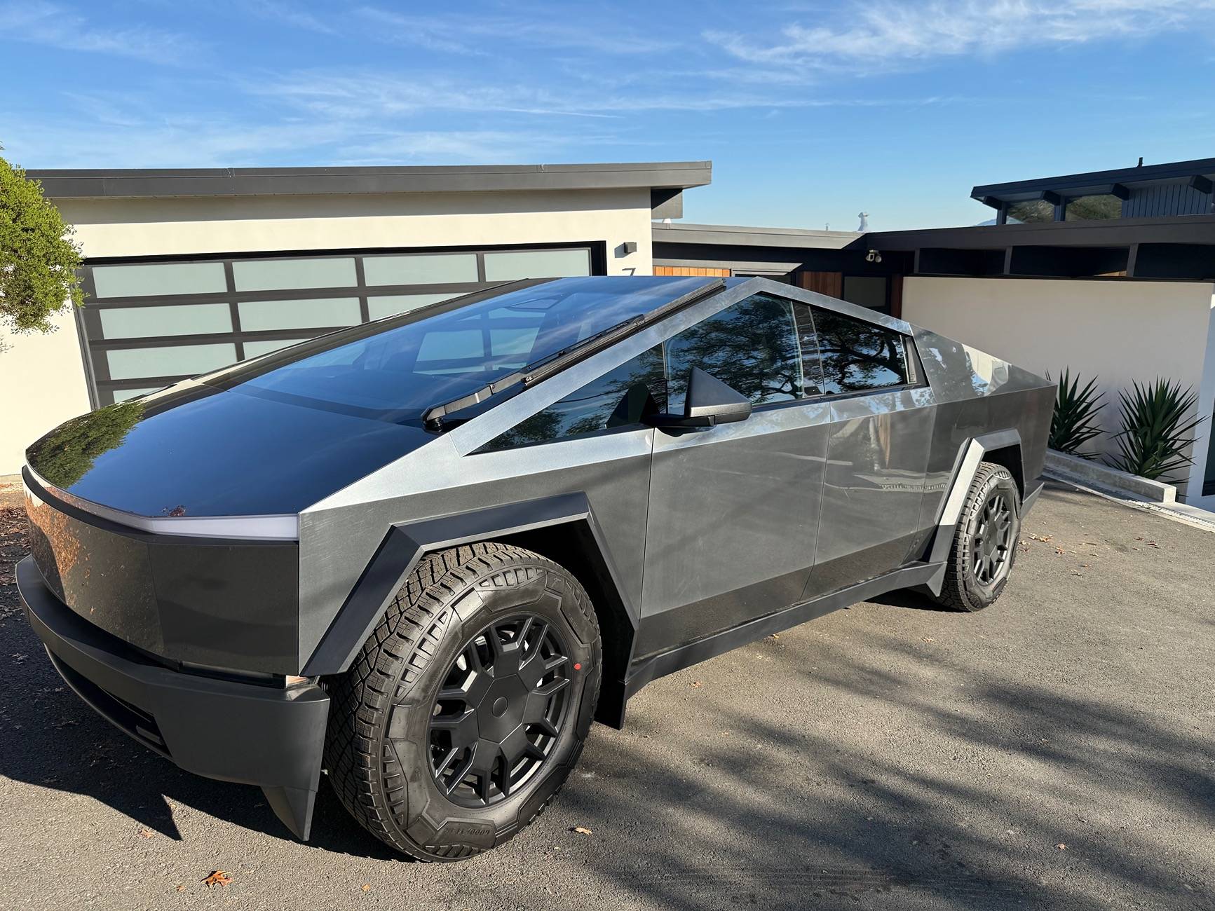 Tesla Cybertruck Cybertruck wrapped in 50% Tinted / Smoked PPF Wrap Film IMG_8218