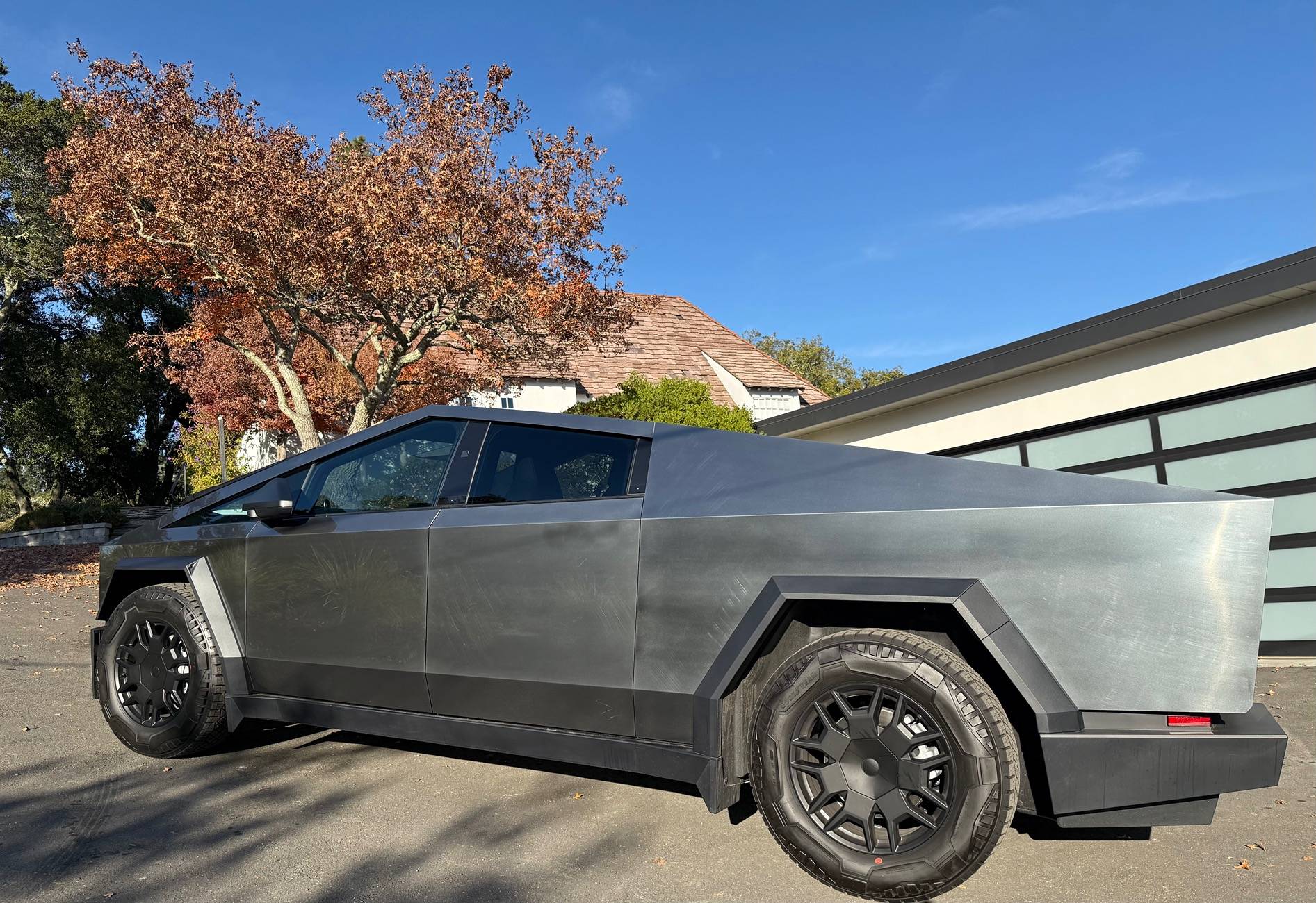 Tesla Cybertruck Cybertruck wrapped in 50% Tinted / Smoked PPF Wrap Film IMG_8220