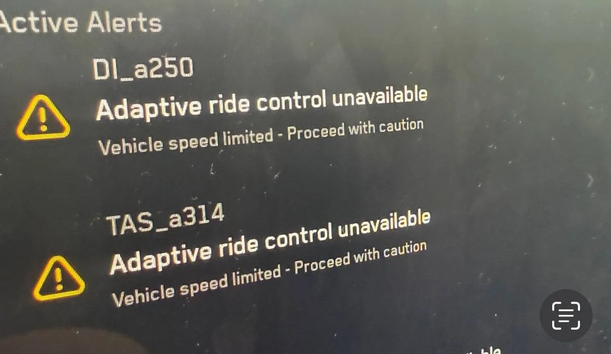 Tesla Cybertruck Adaptive Ride Control Unavailable IMG_5380
