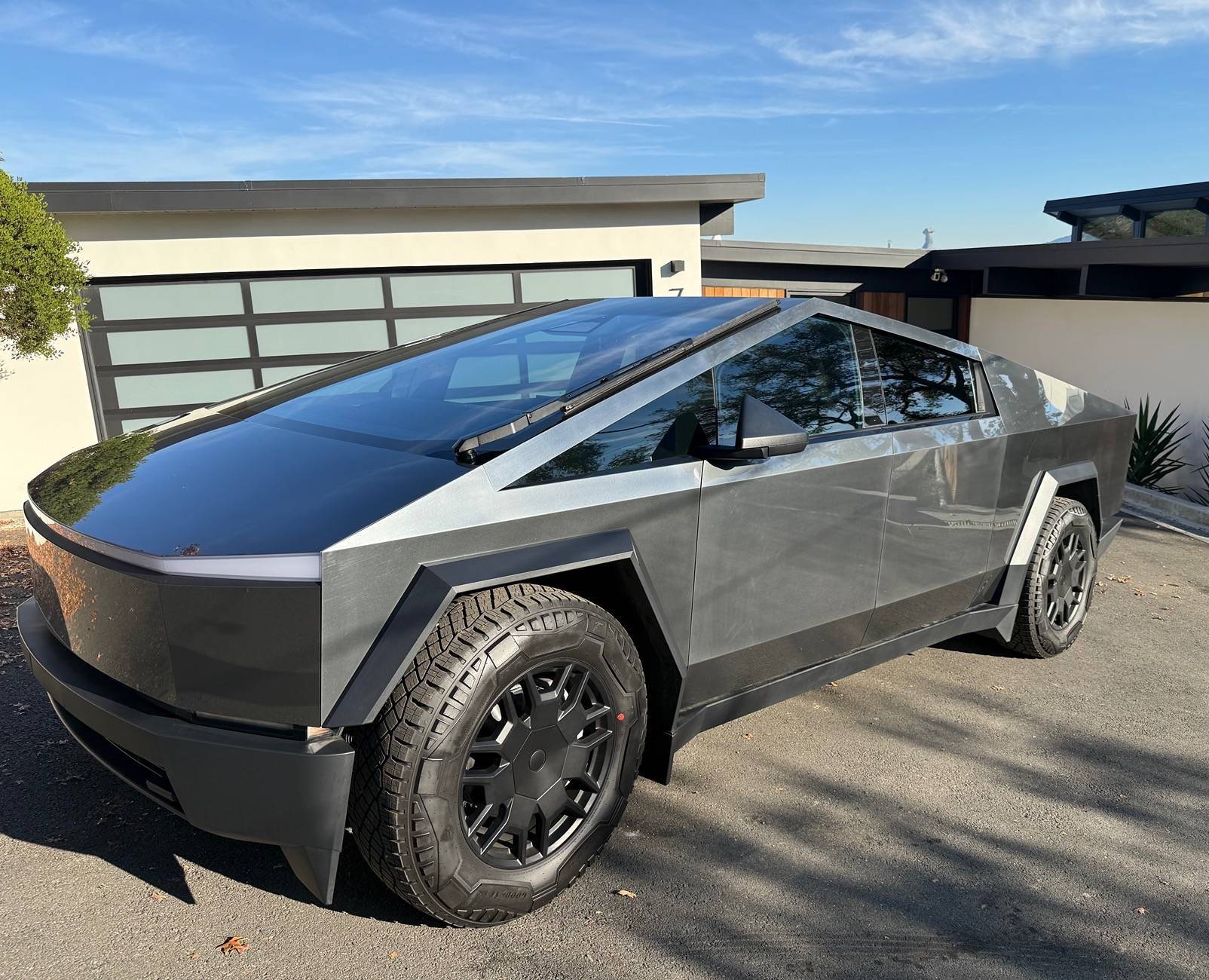 Tesla Cybertruck 50% Smoked Tinted PPF wrap on my Cybertruck IMG_8218 (1)