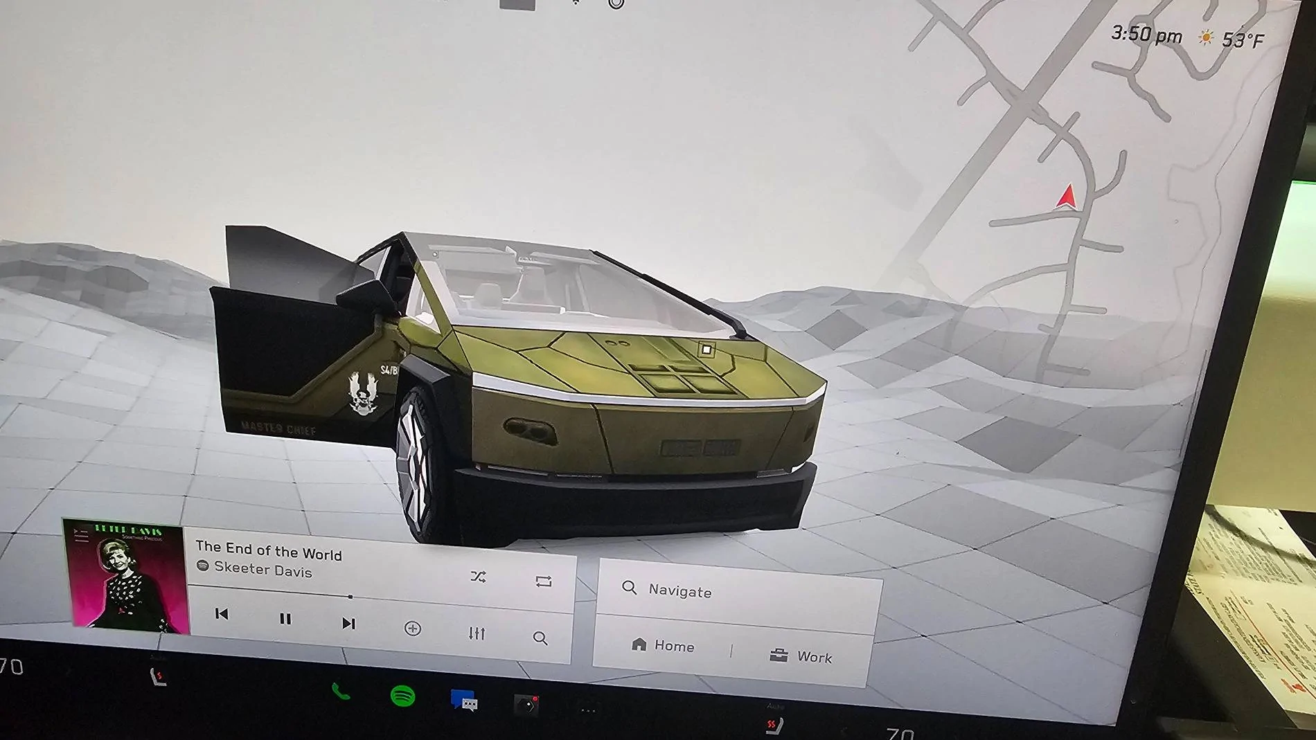 Tesla Cybertruck New Custom Wraps Images on Screen Feature Works Great! - Show Yours! 20241222_155041
