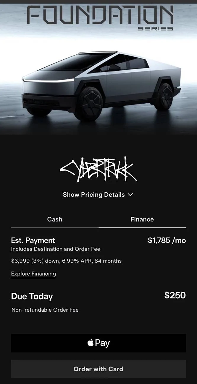 Tesla Cybertruck Free lifetime supercharging for Foundation Series Cybertrucks in inventory IMG_1201