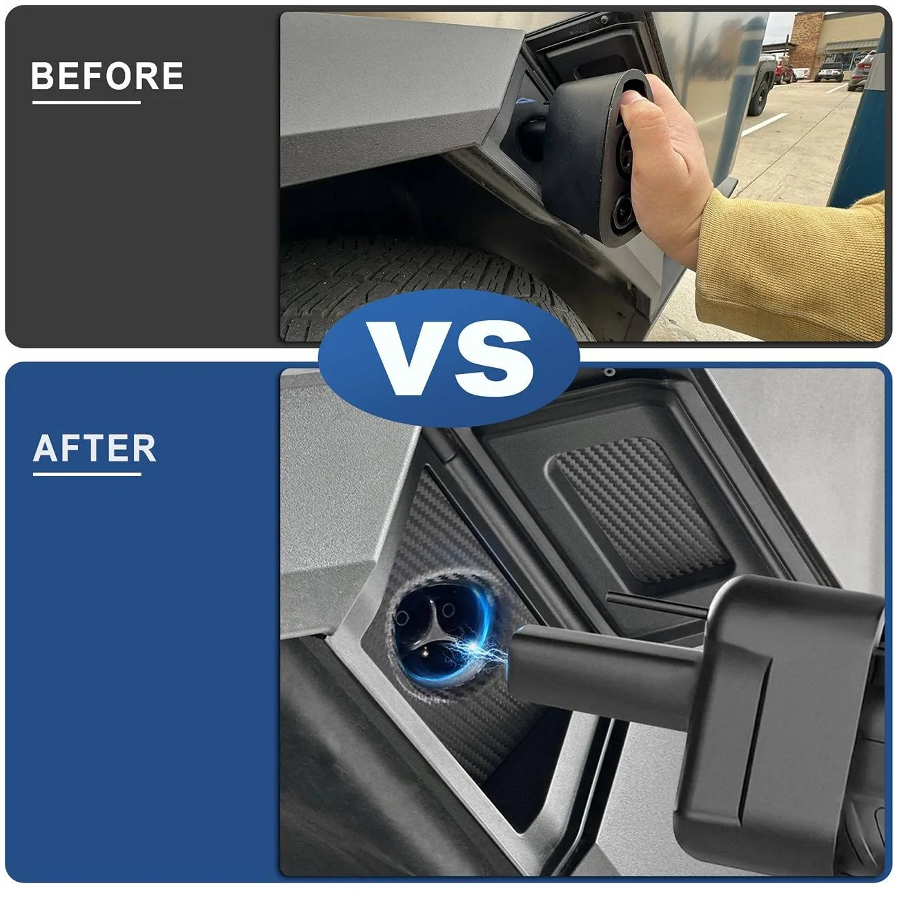 Tesla Cybertruck HANSSHOW CCS to Cybertruck and Tesla Adapter CCS1 x J1772 to Tesla Charger 250KW  8