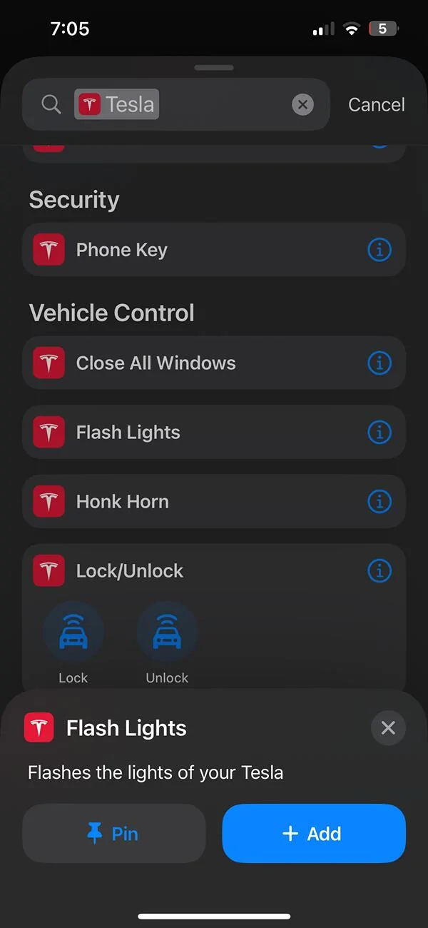 Tesla Cybertruck How to turn on the headlights remotely as when parked on a dark street IMG_4120