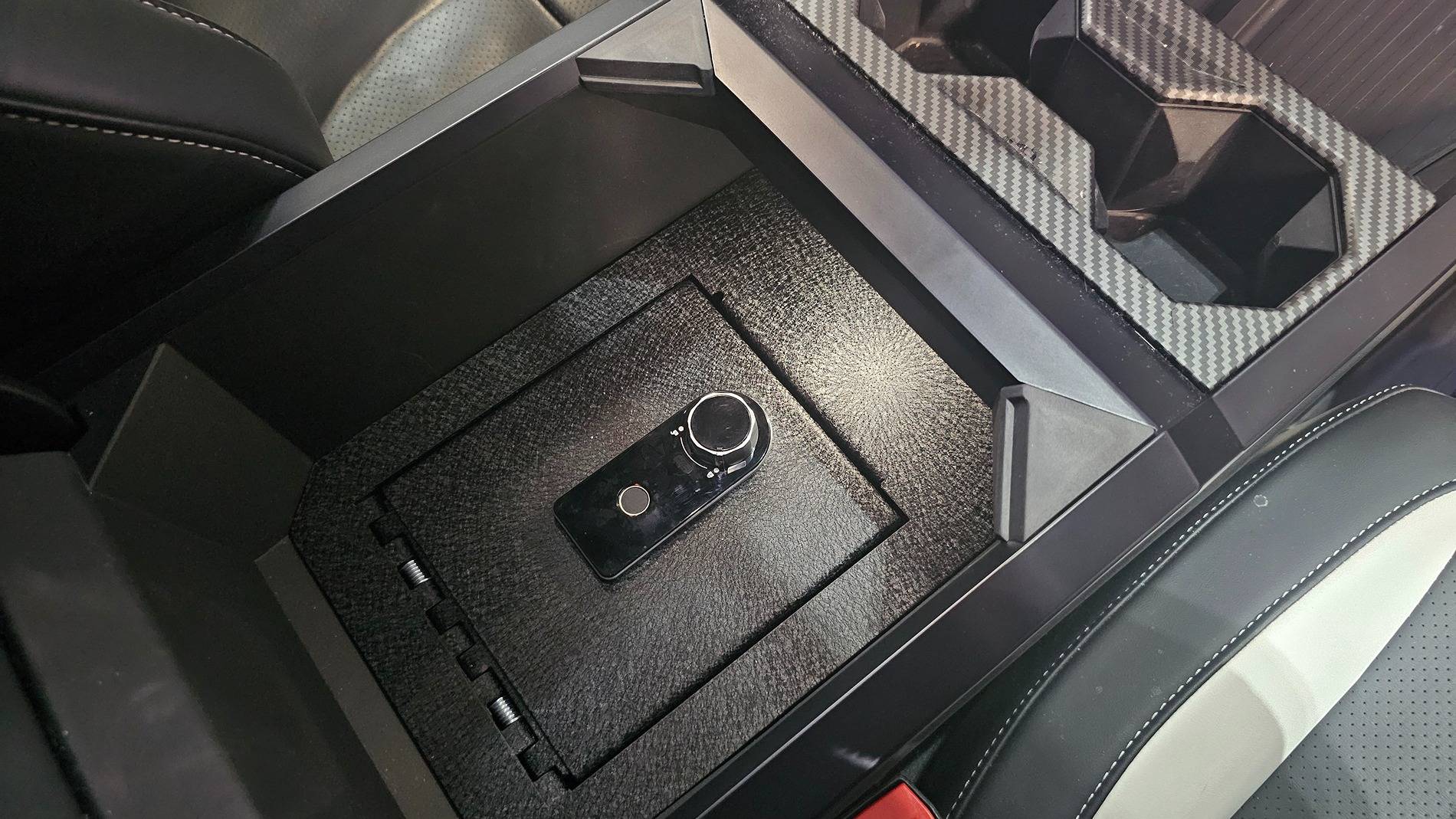 Tesla Cybertruck [EVBASE] Center Console Lock Box Install Article and Video 20241228_154236