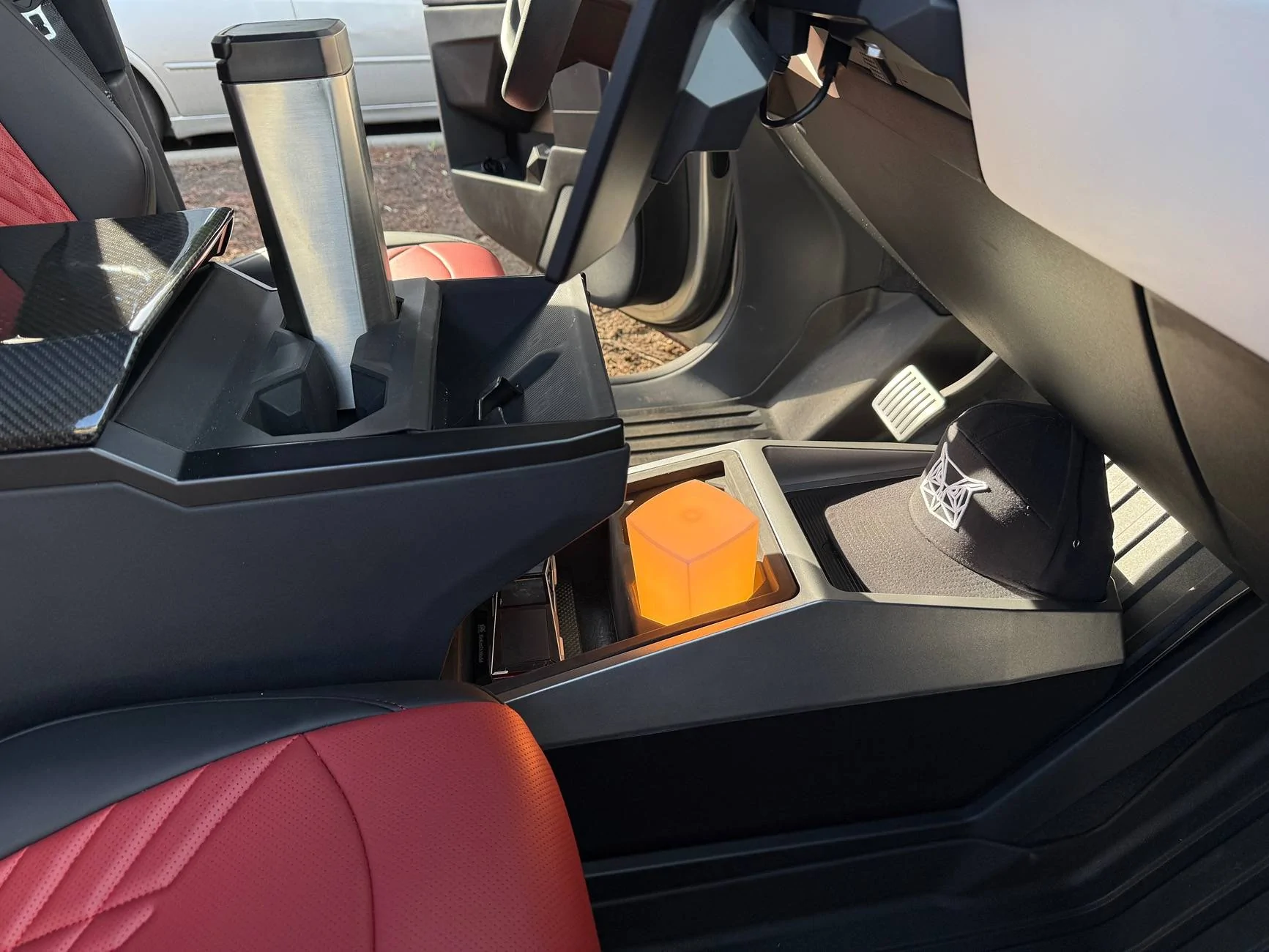 Tesla Cybertruck Biggest and Best Cyber Center Console Floor Organizer by TesStudio [Review] IMG_1724