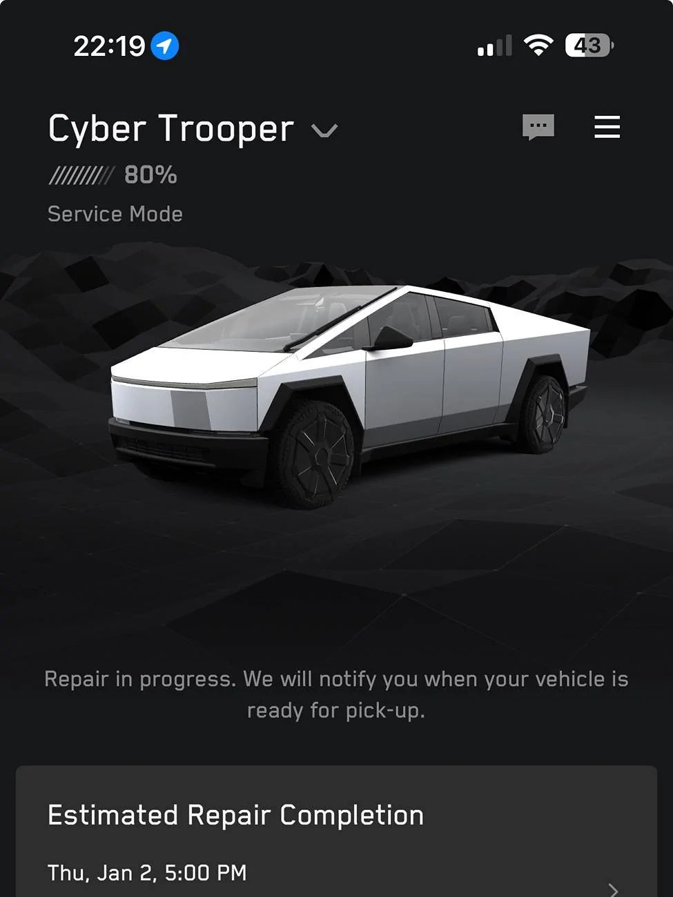 Tesla Cybertruck My Cybertruck was bricked after FSD 13.2.2 IMG_7081