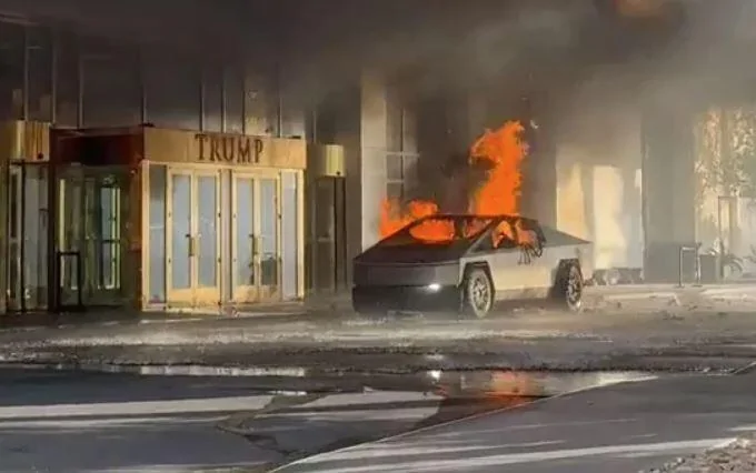 Tesla Cybertruck Cybertruck explosion in Las Vegas; terrorism investigation underway [ADMIN WARNING: NO POLITICS] GgO4-nOXwAAumm5