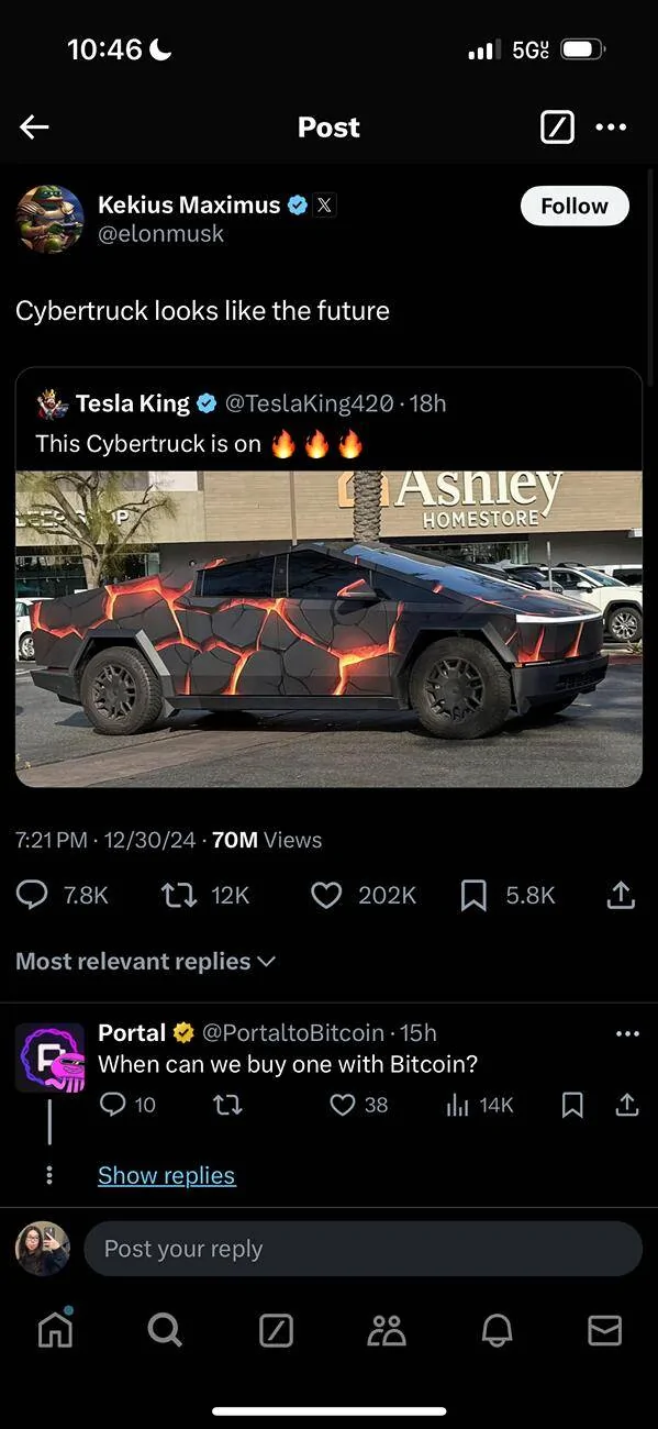 Tesla Cybertruck Elon liked my wrap! 1000008260