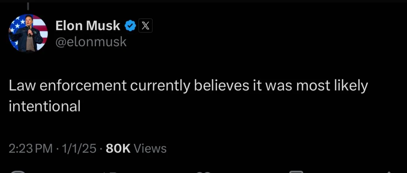 Tesla Cybertruck Cybertruck explosion in Las Vegas; terrorism investigation underway [ADMIN WARNING: NO POLITICS] IMG_3552