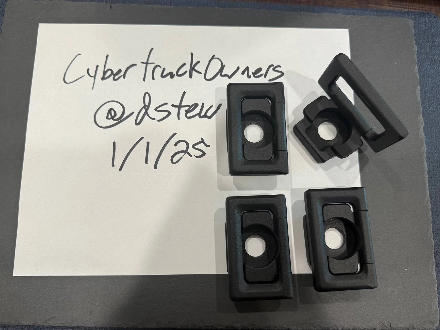Tesla Cybertruck Tesla OEM Bed Vault D Ring 2 Sets qty 4 for sale IMG_2032