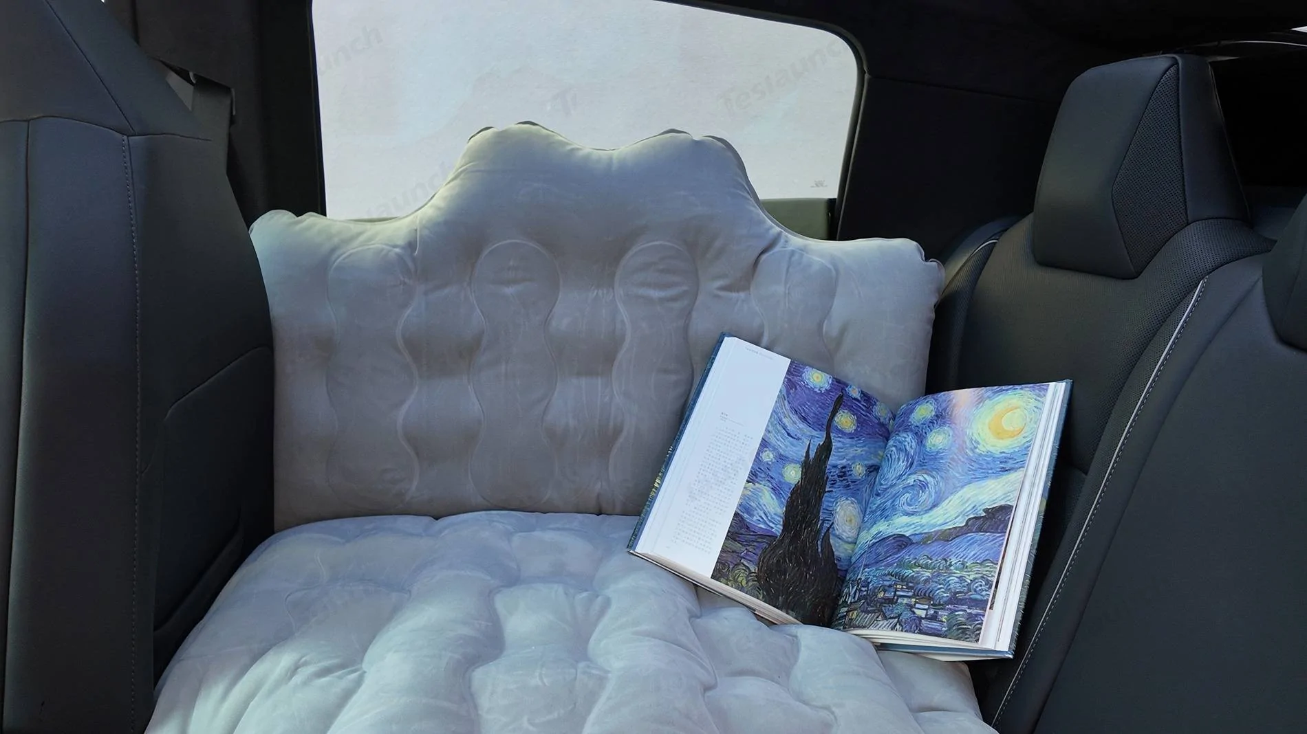 Tesla Cybertruck Teslaunch Giveaway Inflatable Rear Seat Mattress-We’re excited to see this idea come to life thanks to all your suggestions! 01