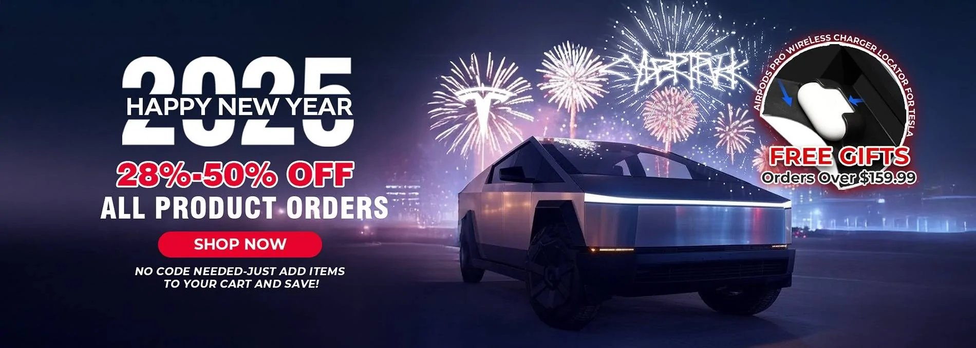 Tesla Cybertruck Celebrate the New Year with Yeslak deals for Your Cybertruck! 1735811903269-0q