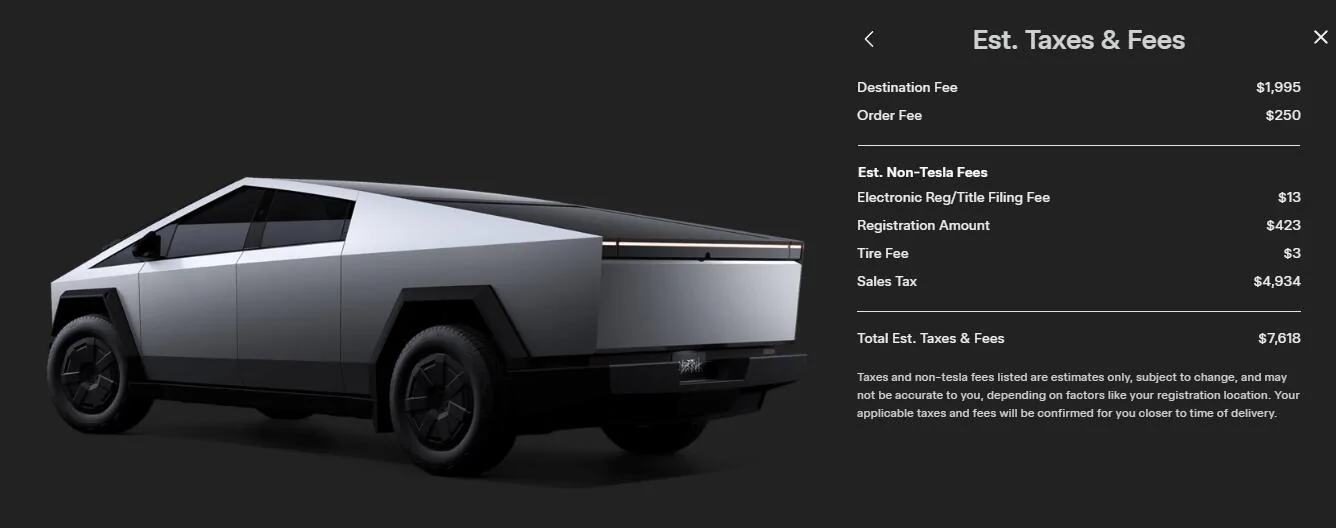 Tesla Cybertruck 2025 Cybertruck now listed as eligible for $7500 federal tax credit Screenshot 2025-01-02 092833