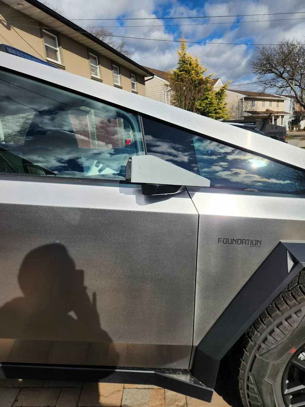 Tesla Cybertruck Street Legal Aftermarket Side Mirror installed 20250102_120623