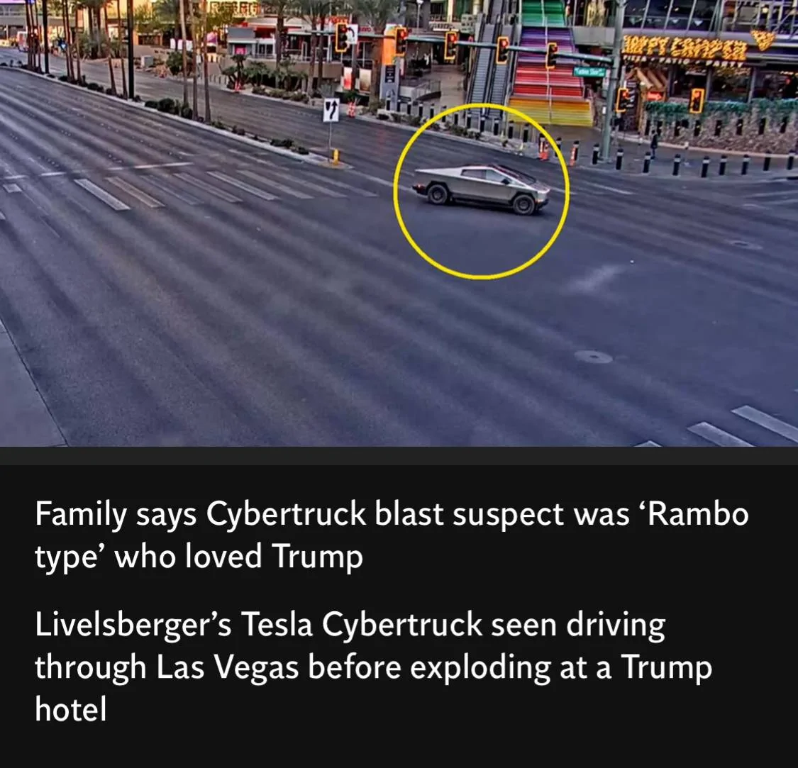 Tesla Cybertruck Cybertruck explosion in Las Vegas; terrorism investigation underway [ADMIN WARNING: NO POLITICS] IMG_2835