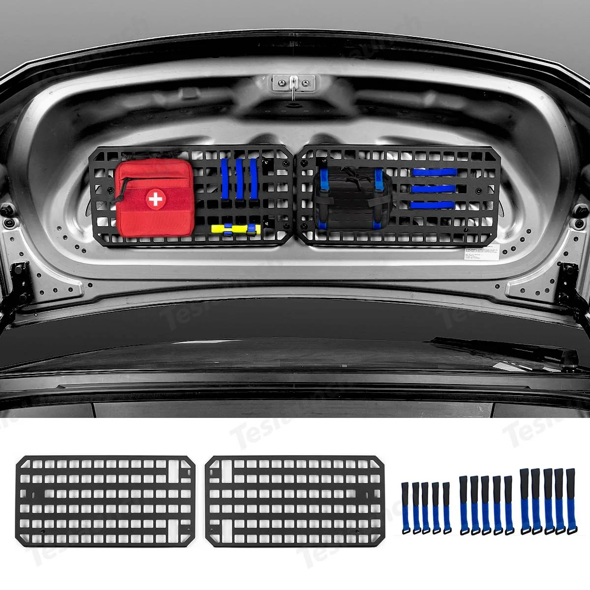 Tesla Cybertruck 2025 New Year Gift-Cybertruck Frunk Molle Panels Organizer Giveaway by Teslaunch🎁 1-2