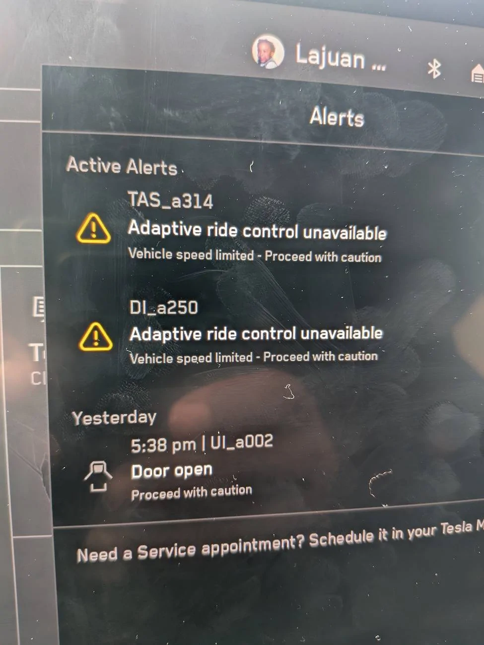 Tesla Cybertruck Error code EGGLEFTVC_a458 PXL_20250102_205837294