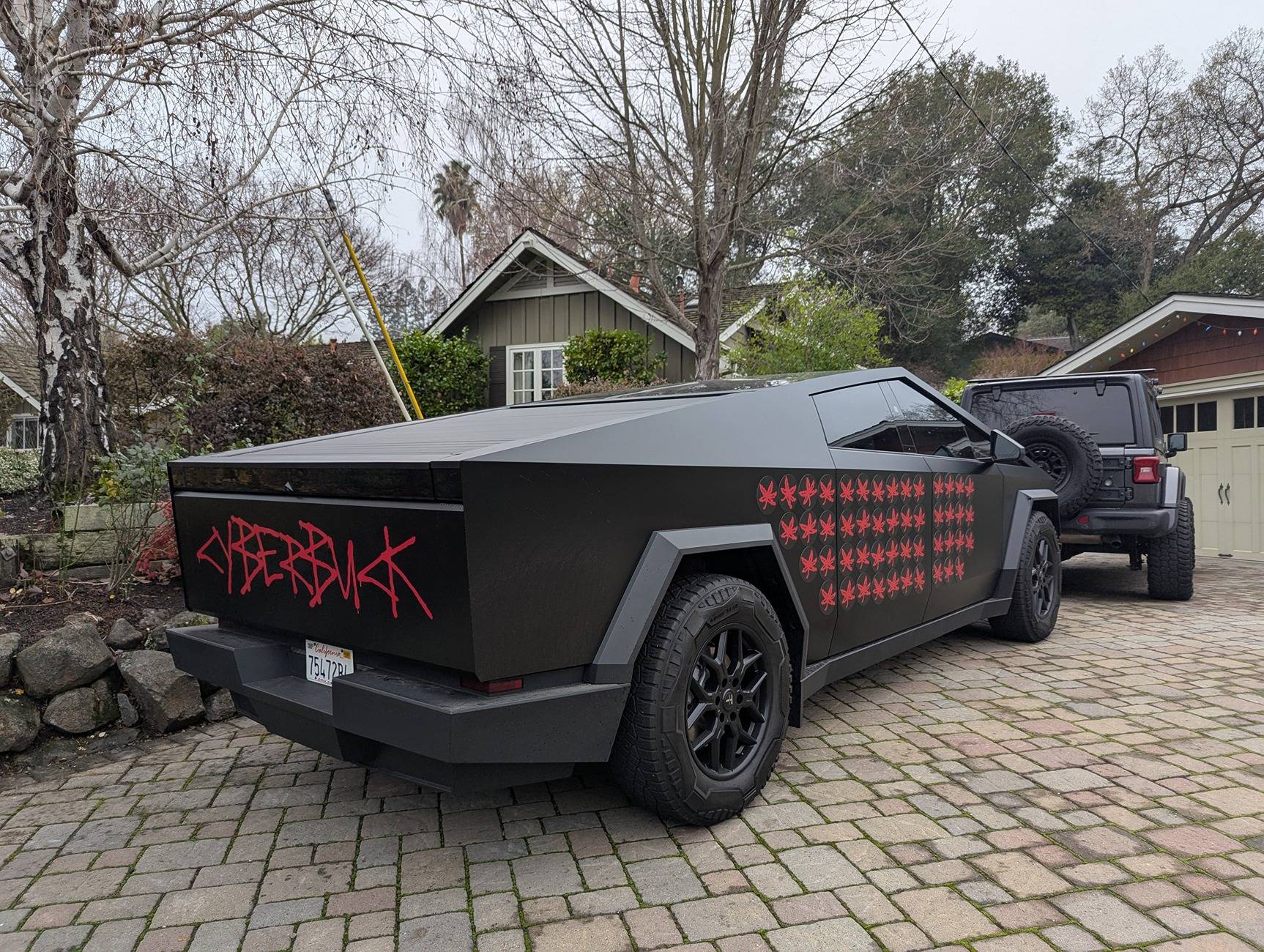 Tesla Cybertruck Ohio State Buckeyes Wrap by T Sportline 1000025231