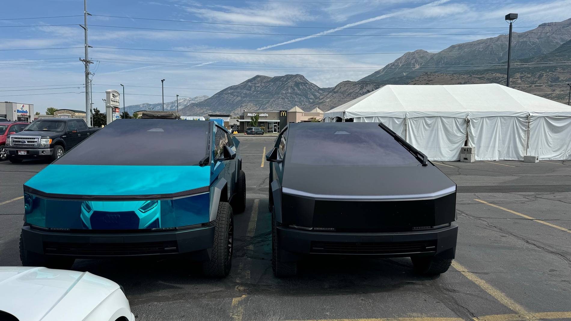 Tesla Cybertruck Cybertruck Tire Rub / Maximum Tire Clearance Calculator -- Claude AI Built IMG_5170