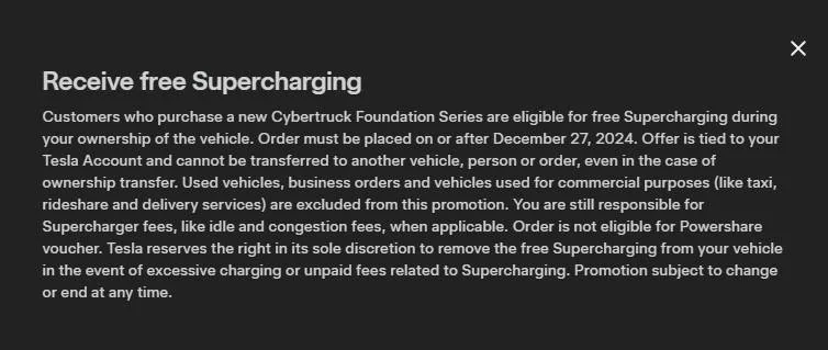 Tesla Cybertruck Fairness Movement for Tesla to Provide Free Supercharging to Early CT Adopters Screenshot 2025-01-06 152211