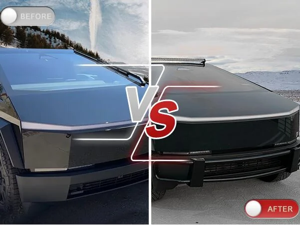 Tesla Cybertruck Front Bumper by EVBASE for Cybertruck-Does not interfere with FSD  1