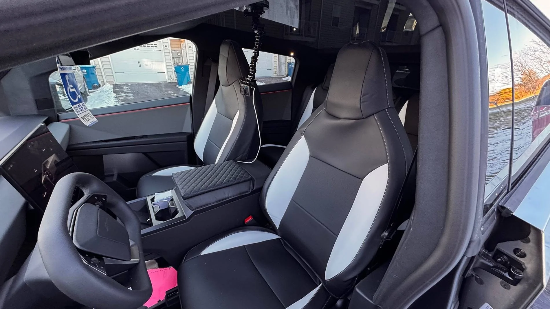 Tesla Cybertruck Installed some seat protectors today IMG_7567