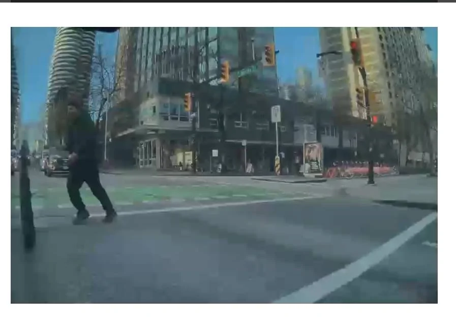Tesla Cybertruck Guy walks into traffic while on his phone. Kicks my CB. SmartSelect_20250108_164539_Firefox