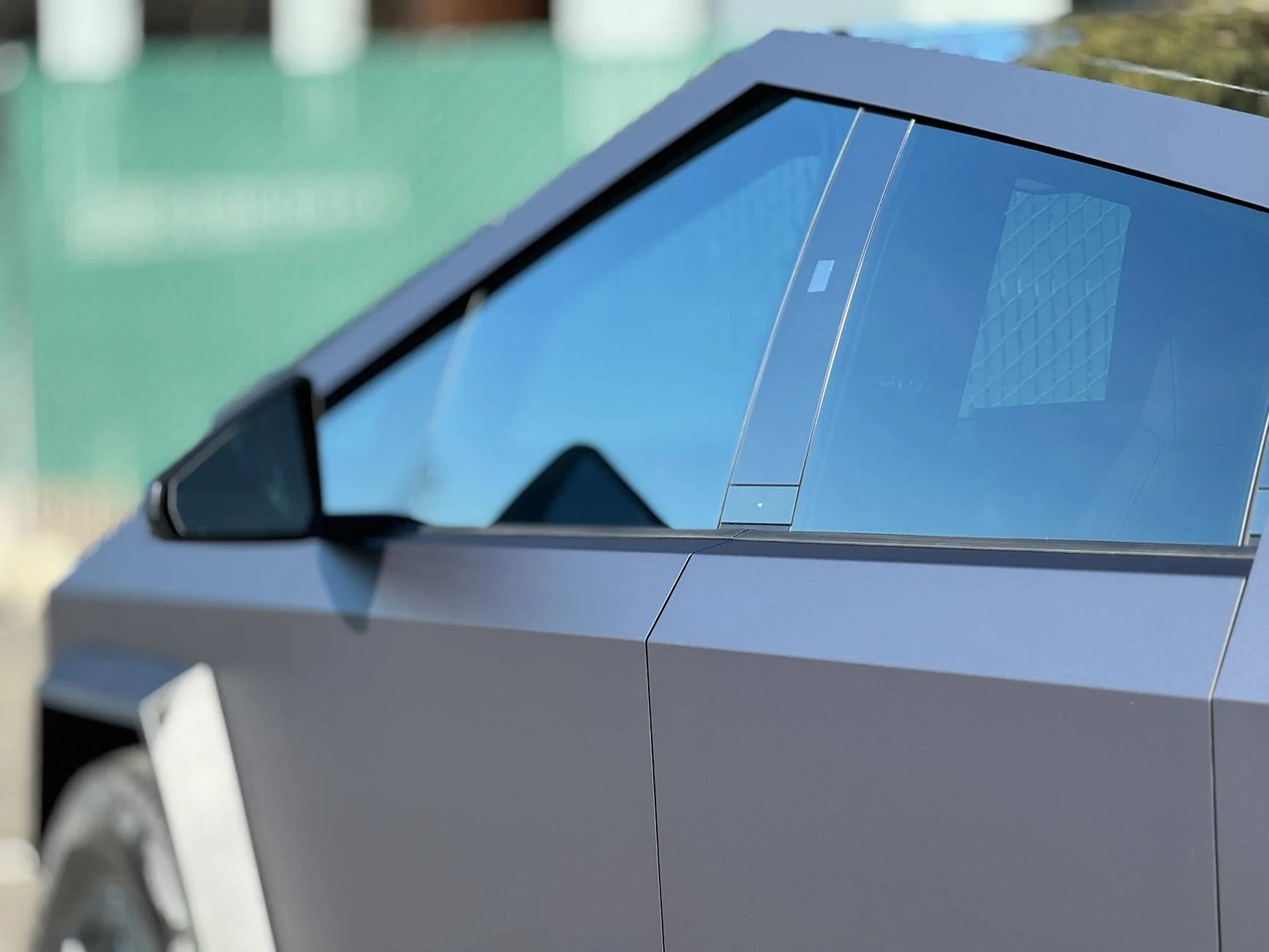 Tesla Cybertruck Cybertruck wrapped in TWRAPS Satin Dusk Blue PPF IMG_2617