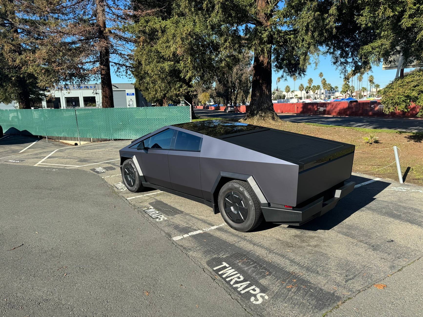 Tesla Cybertruck Cybertruck wrapped in TWRAPS Satin Dusk Blue PPF IMG_2623