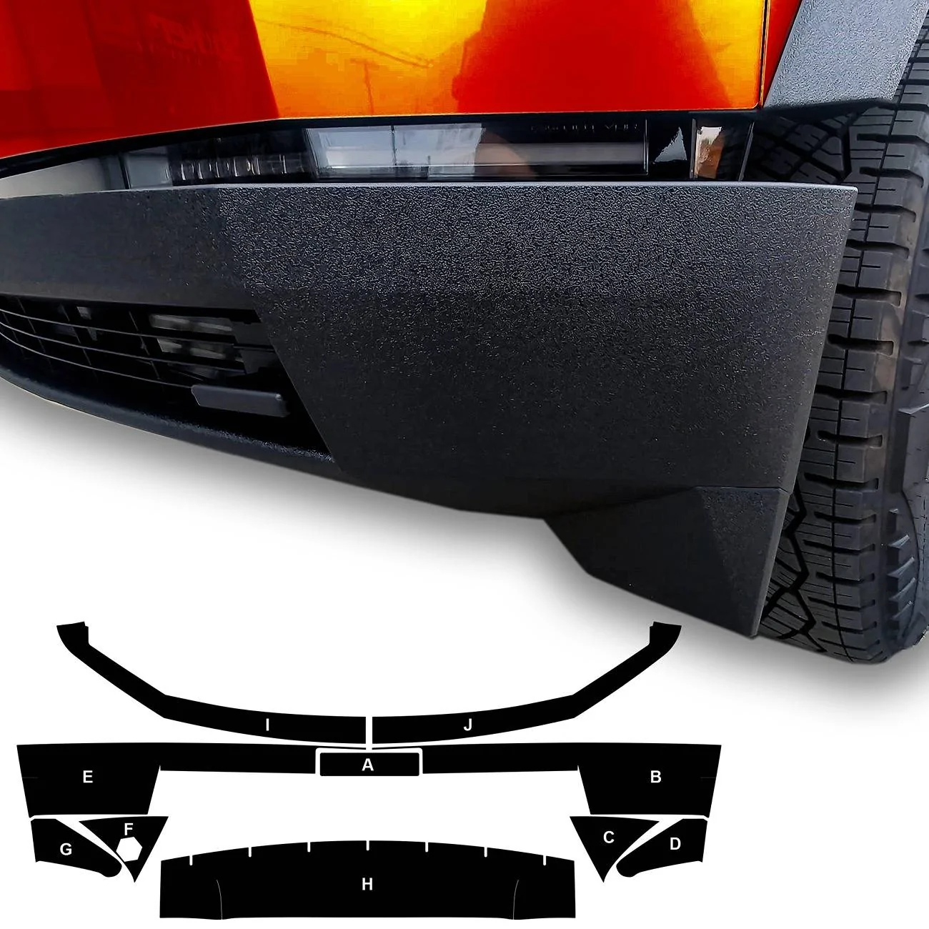 Tesla Cybertruck Any cheap solutions for scratches on trim? tesla-cybertruck-front-bumper-pumper-protection-wra