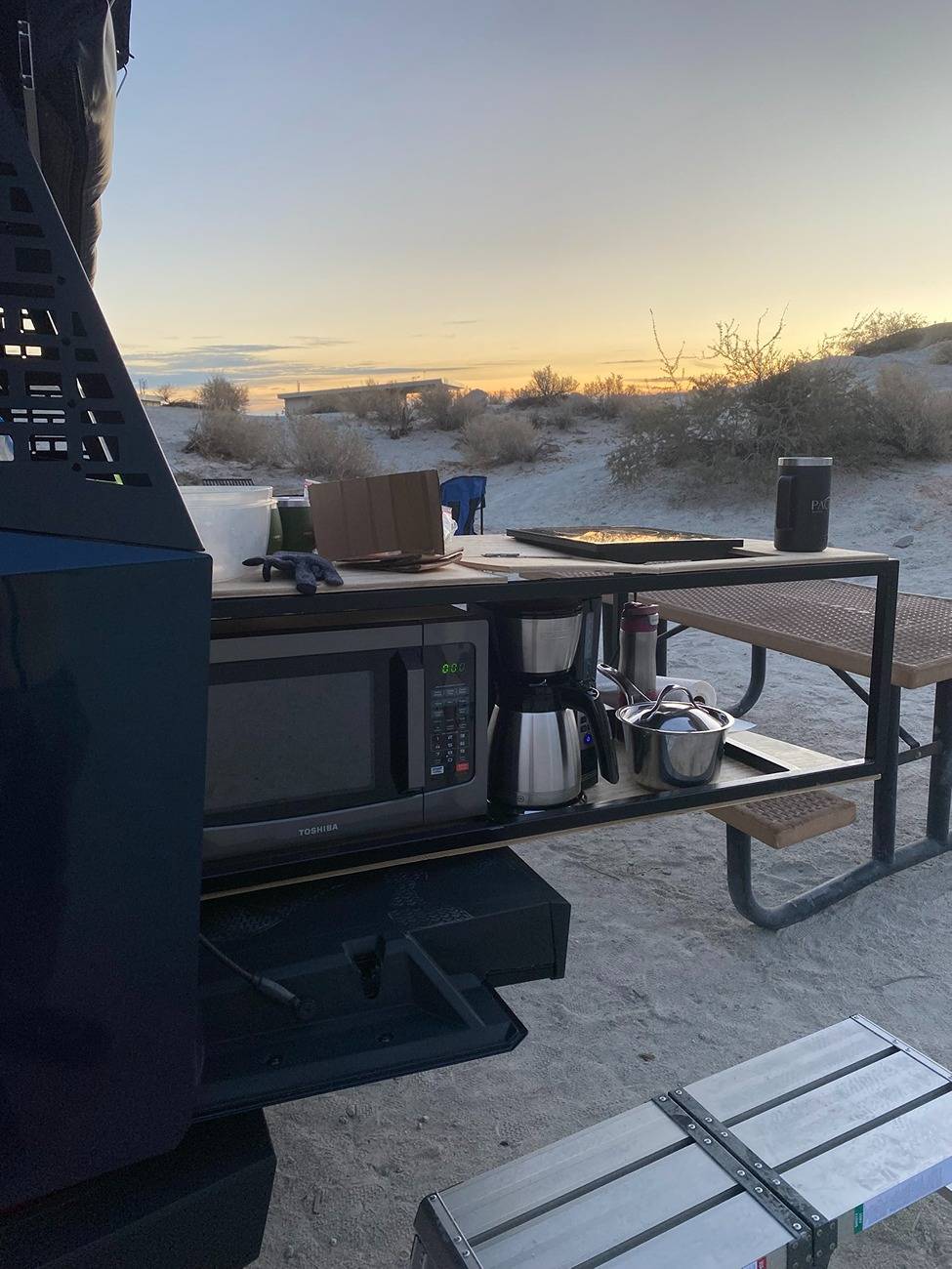 Tesla Cybertruck Ultimate Glamping Machine: Custom Slide-Out Kitchen with Urander Rack & 4-Person Tent! 6