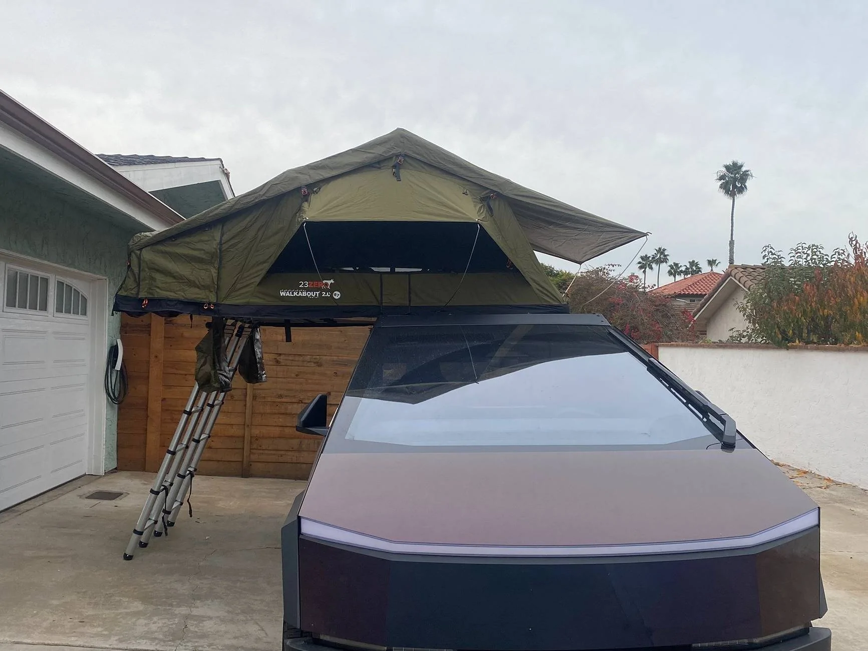 Tesla Cybertruck Ultimate Glamping Machine: Custom Slide-Out Kitchen with Urander Rack & 4-Person Tent! 13