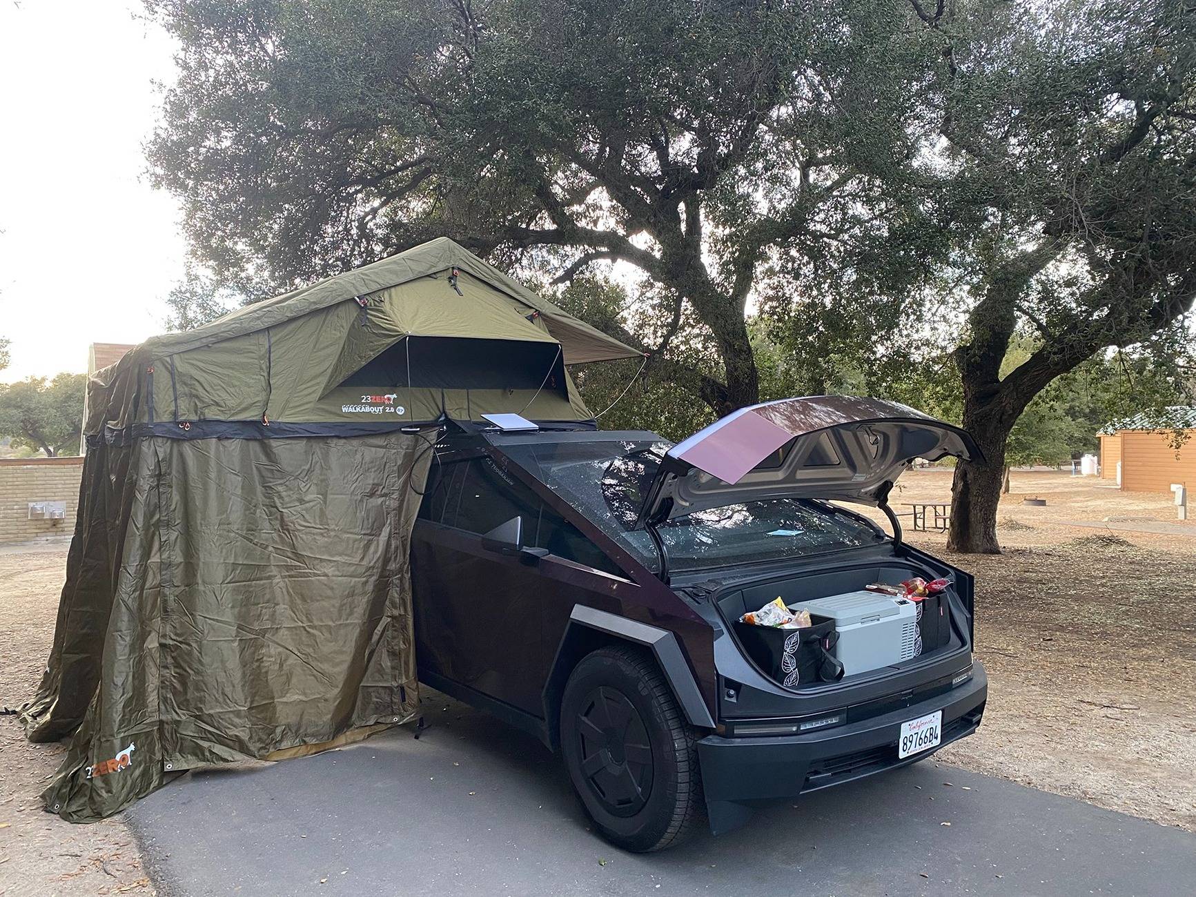 Tesla Cybertruck Ultimate Glamping Machine: Custom Slide-Out Kitchen with Urander Rack & 4-Person Tent! 18