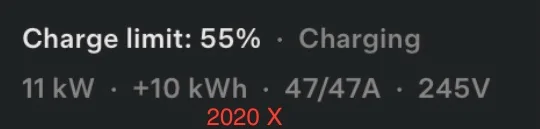Tesla Cybertruck Home charging speed IMG_0107