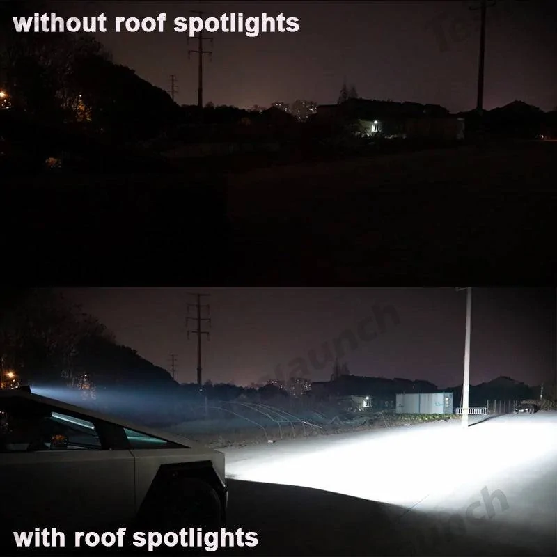 Tesla Cybertruck Teslaunch's Off-Road & Overland Roof Spotlights And Front Bumper Light Bar For Cybertruck NOW Available! Teslaunch (4)