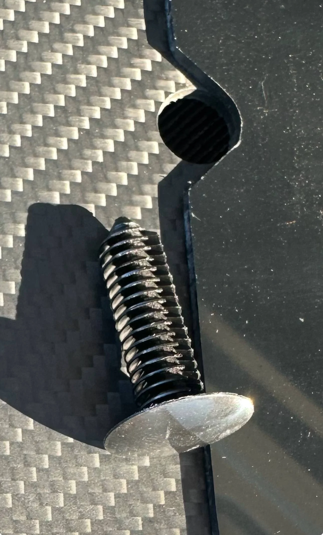 Tesla Cybertruck T-sportline Carbon Mudflap body pin Fix-installed IMG_1954