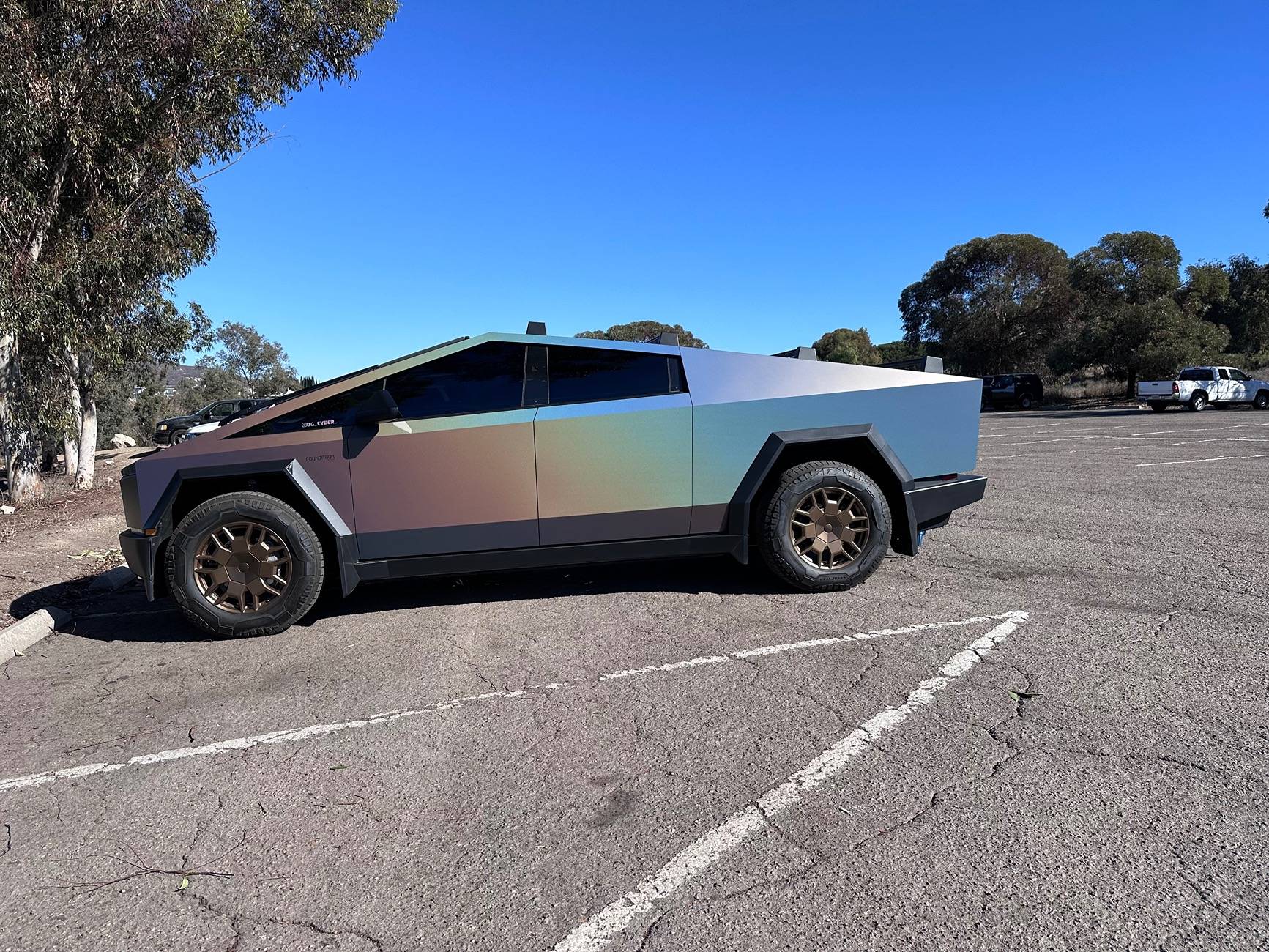 Tesla Cybertruck Powder coating stock wheels IMG_2502