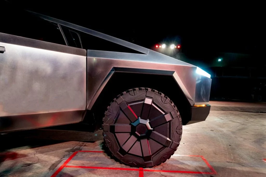 Tesla Cybertruck Tell us in 50,000 words or less why you're so excited about the Cybertruck tesla-cybertruck-wheel