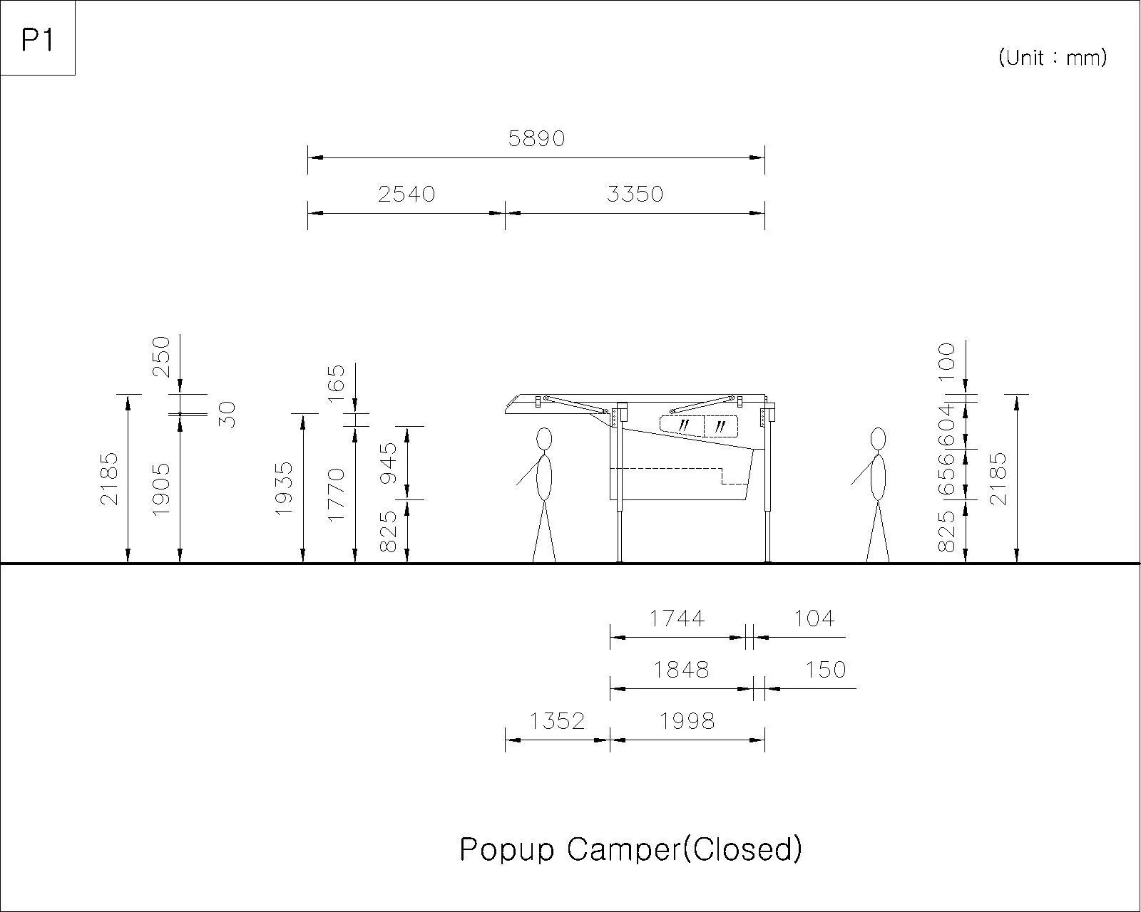 Tesla Cybertruck CT-Popup Camper P1