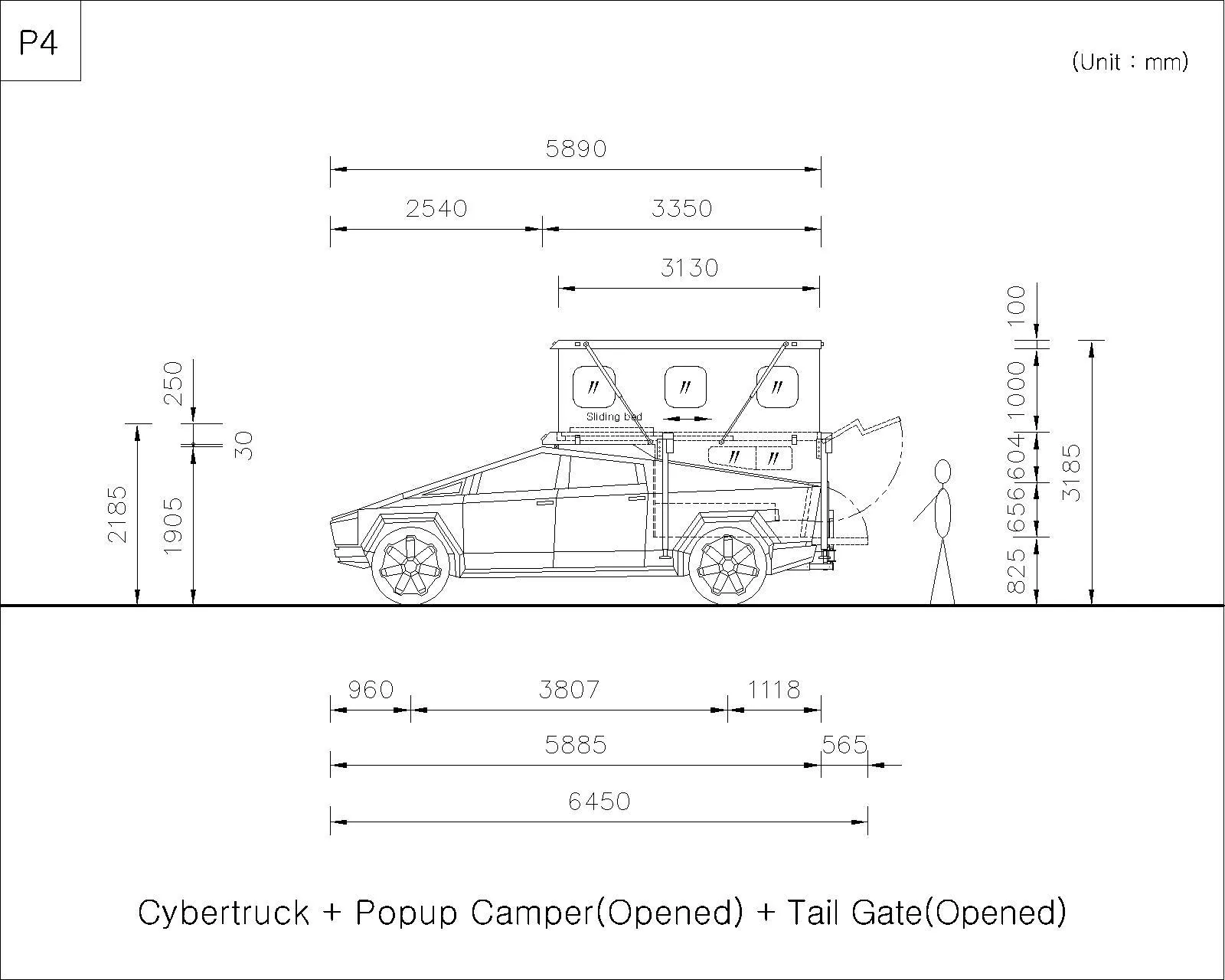 Tesla Cybertruck CT-Popup Camper P4