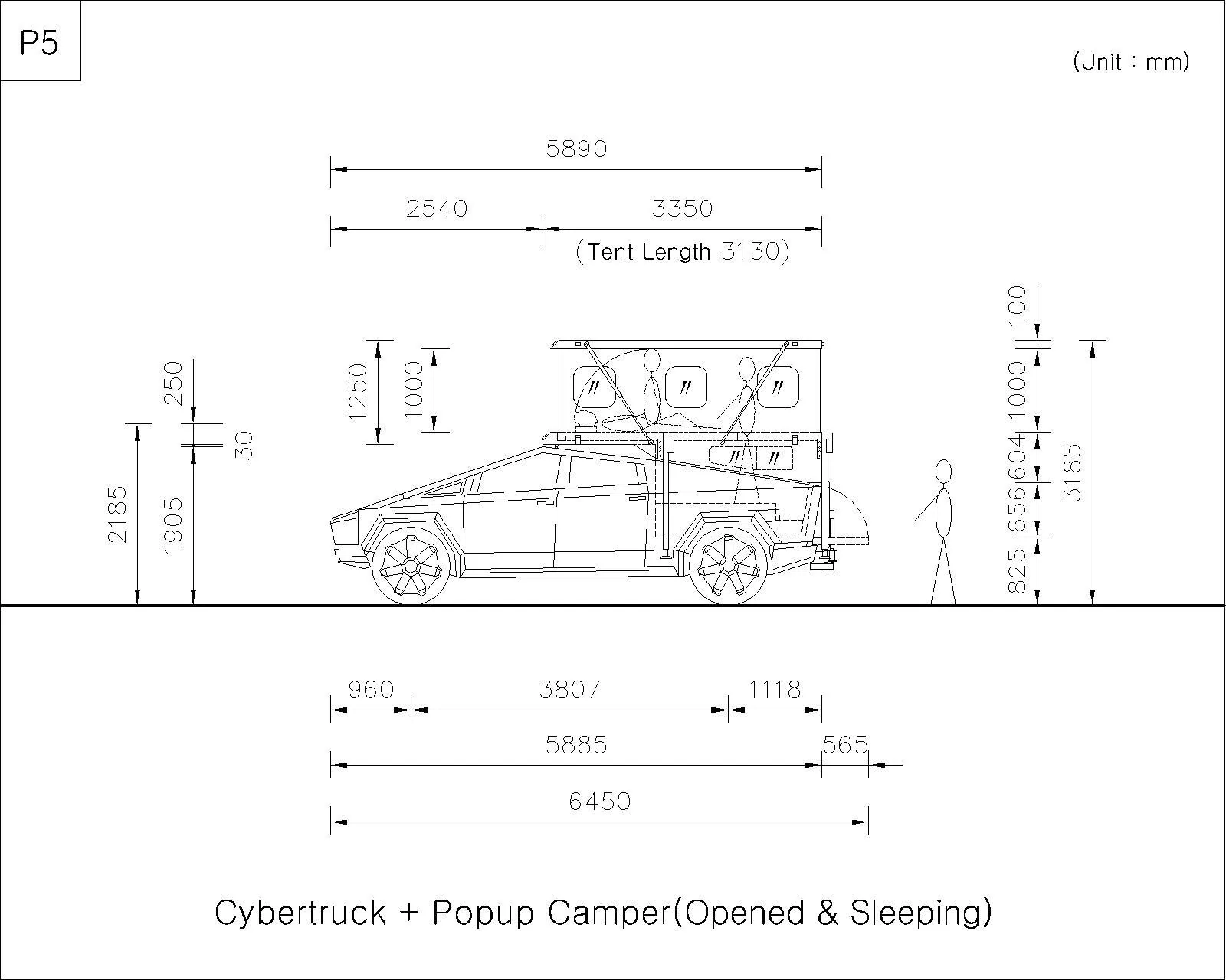 Tesla Cybertruck CT-Popup Camper P5