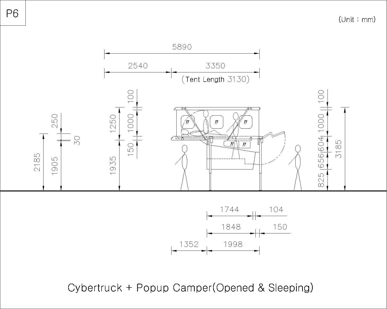 Tesla Cybertruck CT-Popup Camper P6