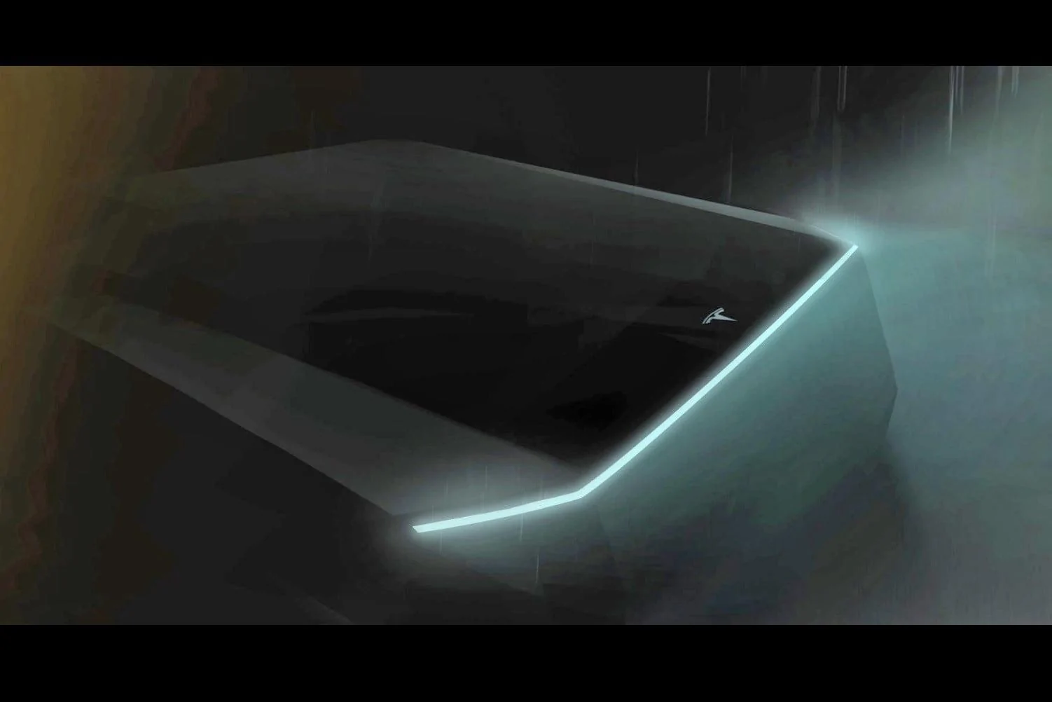 Tesla Cybertruck Cybertruck’s updated origami-style windshield and glass dashboard teased in patent tesla-pickup-teaser-01