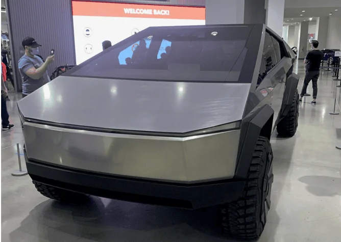 Tesla Cybertruck This may be Cybertruck's 2B stainless steel. Updated Scratch and Sniff* test. 1629303896116
