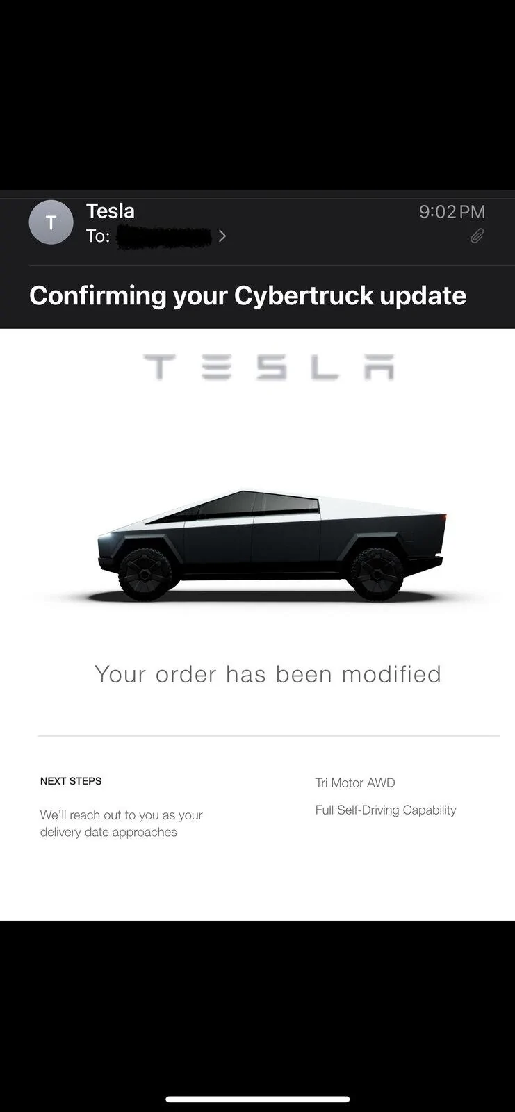Tesla Cybertruck So…I modified my order…. 5236DE0E-8CE8-4CD9-AA4C-EC2937E03142