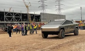 Tesla Cybertruck Secret CybrTrk reservation holder 2022-tesla-cybertruck-texas-factory