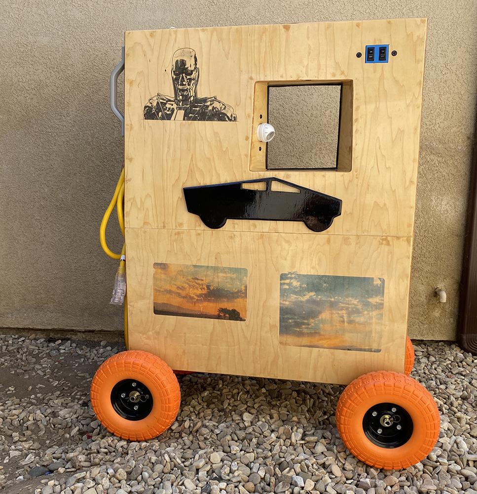 Tesla Cybertruck Building DIY Mobile off Grid Battery cart Mobile Cart